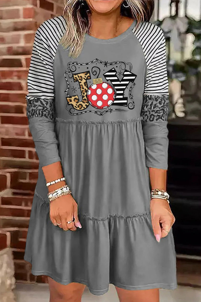 JOY Holiday Vibe Long Sleeve Dress