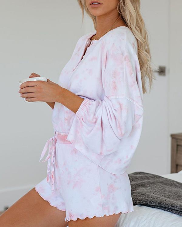 Long Sleeve Tie Dye Two Piece Set